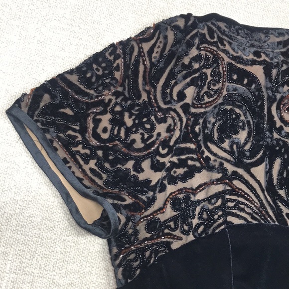 Jeffrey & Dara Evenings by Tom Barra Black Beaded Mini Dress - Picture 6 of 10